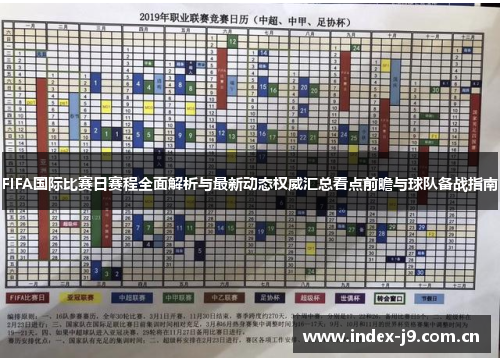 FIFA国际比赛日赛程全面解析与最新动态权威汇总看点前瞻与球队备战指南 FIFA国际比赛日赛程全面解析与最新动态权威汇总看点前瞻与球队备战指南